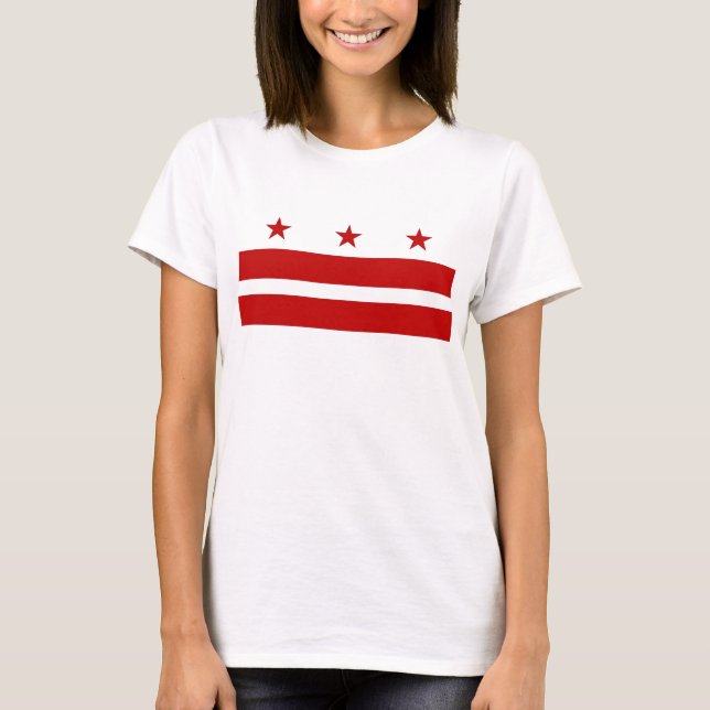 Camiseta Camisas con bandera de Washington DC (Anverso)