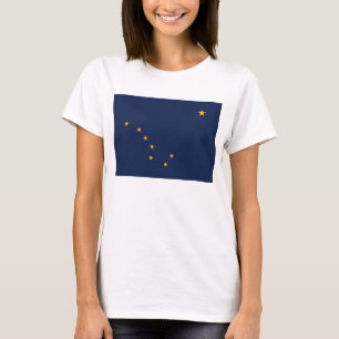 Camiseta Camisas con bandera del estado de Alaska