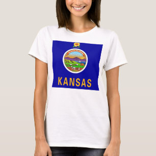 Camiseta Camisas con bandera del estado de Kansas