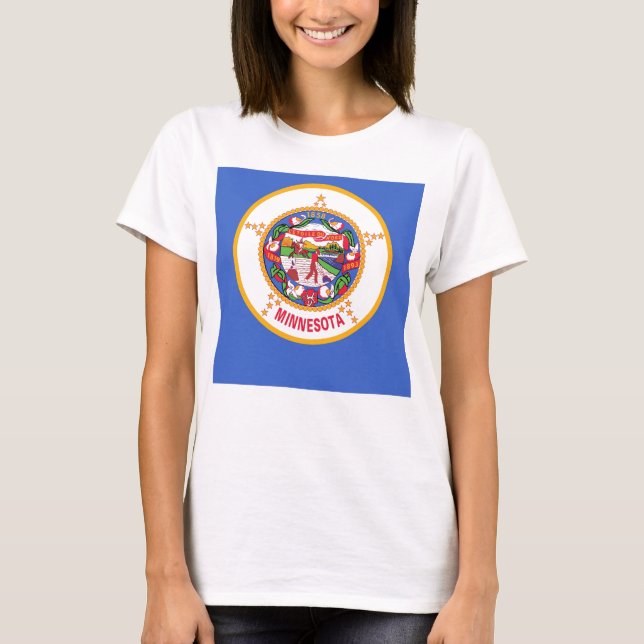 Camiseta Camisas con bandera del estado de Minnesota (Anverso)