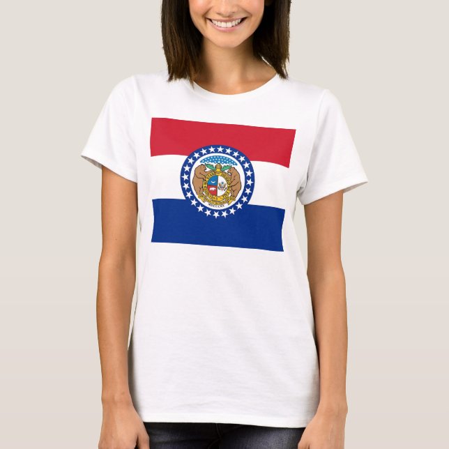 Camiseta Camisas con bandera del estado de Misuri (Anverso)