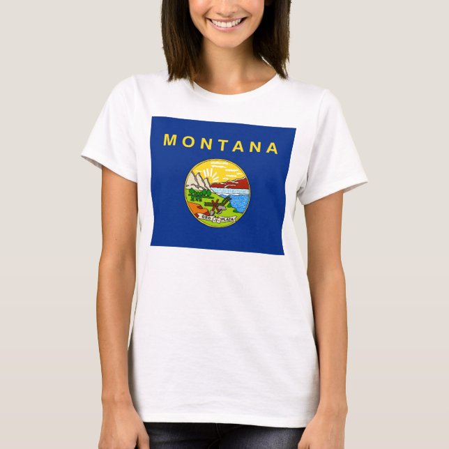 Camiseta Camisas con bandera del estado de Montana (Anverso)