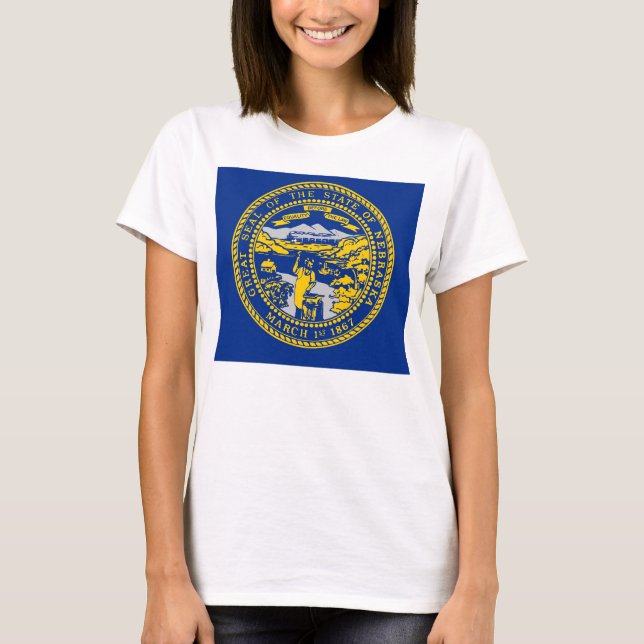 Camiseta Camisas con bandera del estado de Nebraska (Anverso)