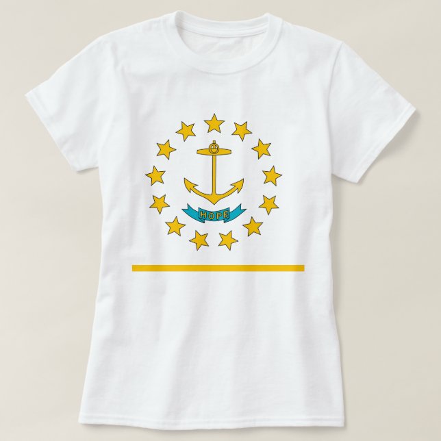 Camiseta Camisas con bandera del estado de Rhode Island (Diseño del anverso)