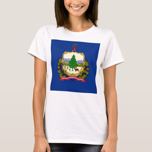 Camiseta Camisas con bandera del estado de Vermont (Anverso)