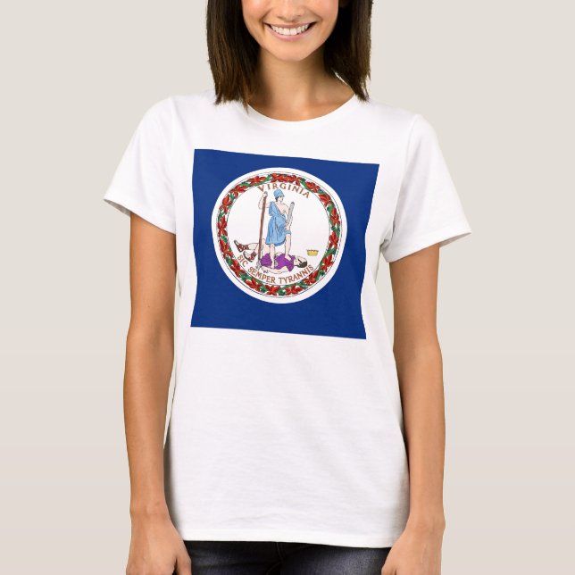 Camiseta Camisas con bandera del estado de Virginia (Anverso)