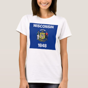 Camiseta Camisas con bandera del estado de Wisconsin