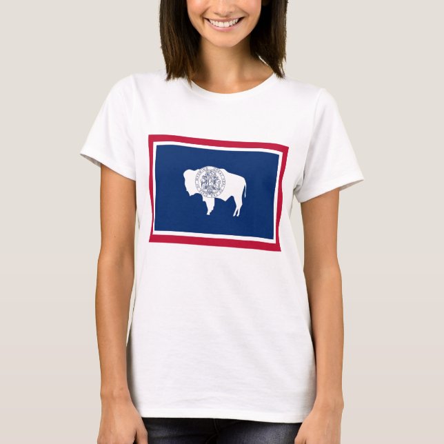 Camiseta Camisas con bandera del estado de Wyoming (Anverso)
