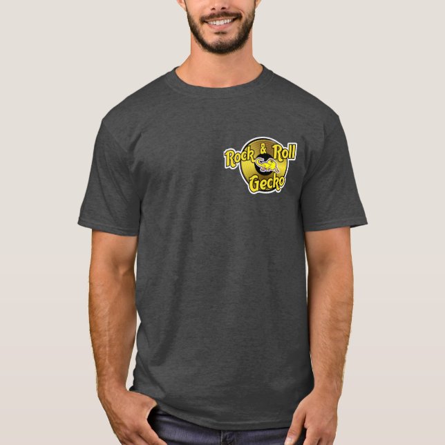 Camiseta Camisas con doble logo de Gecko y Rock gris de los (Anverso)