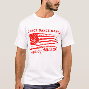 Camiseta Camisas con la bandera roja en problemas en el paí