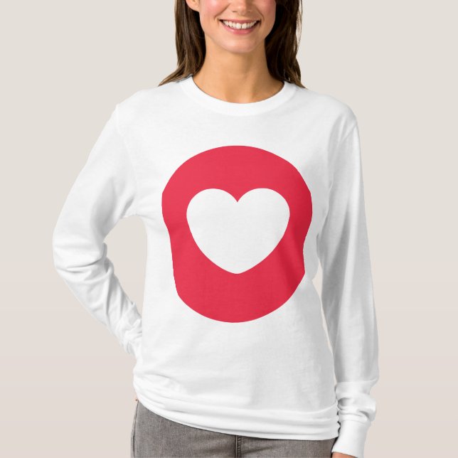 Camiseta Camisas con logo para el diseño del corazón (Anverso)