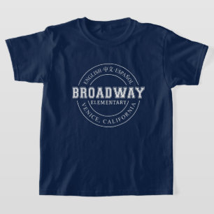Camiseta Camisas con logo redondeado para niños de la Escue