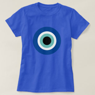 Camiseta Camisas con símbolo de Mati azul Evil Eye Blue par