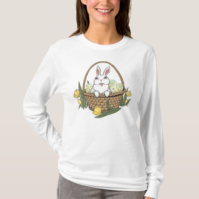 Camiseta Camisas Conejitas de Pascua de Pascua de Mujeres B (Anverso)