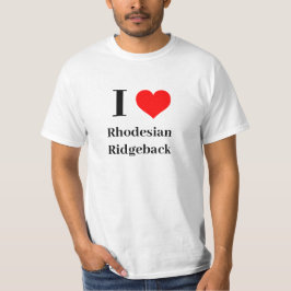 Camiseta Camisas - Corazón Ridgeback Rhodesiano
