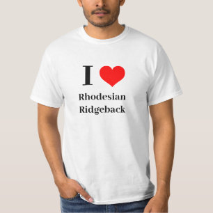 Camiseta Camisas - Corazón Ridgeback Rhodesiano