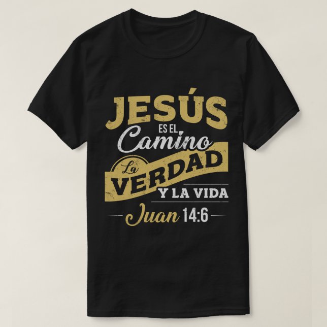 Camiseta Camisas Cristianas de manga larga sobre Jesús (Diseño del anverso)