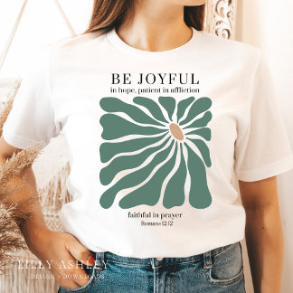Camiseta Camisas cristianas florales retro para mujeres con