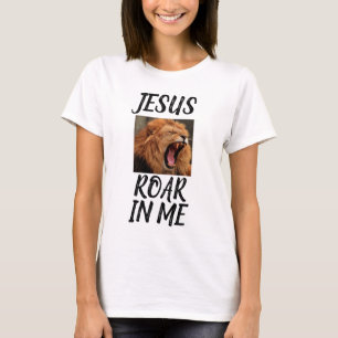 CAMISETA CAMISAS CRISTIANAS JESÚS LEÓN RUGIENDO EN MÍ