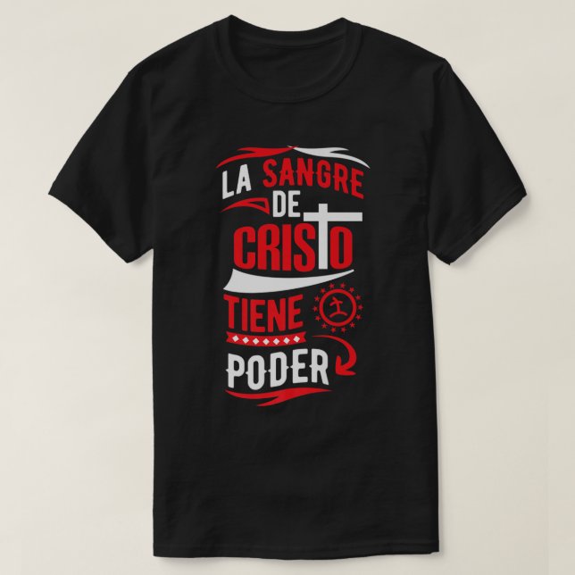 Camiseta Camisas Cristianas La Sangre de Cristo Jesús Sal (Diseño del anverso)