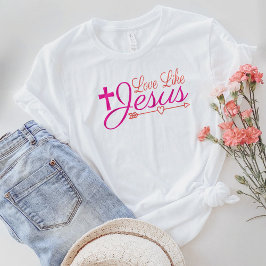 Camiseta Camisas cristianas occidentales, amor como Jesús