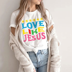 Camiseta Camisas cristianas occidentales, amor como Jesús