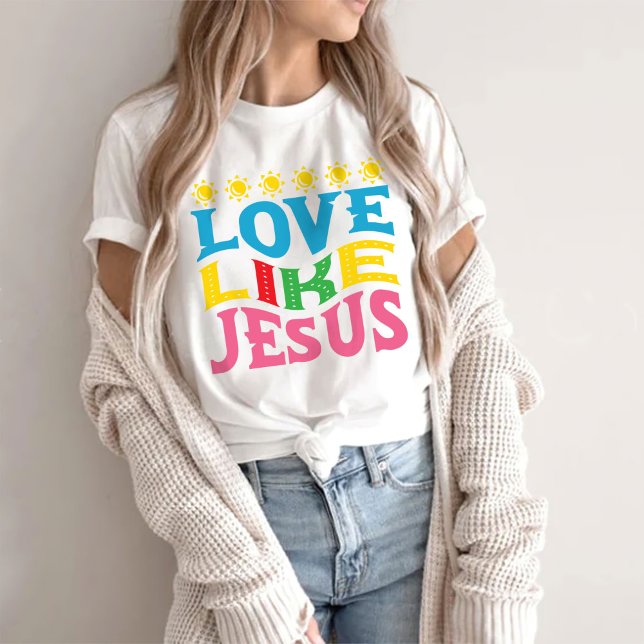 Camiseta Camisas cristianas occidentales, amor como Jesús (Subido por el creador)