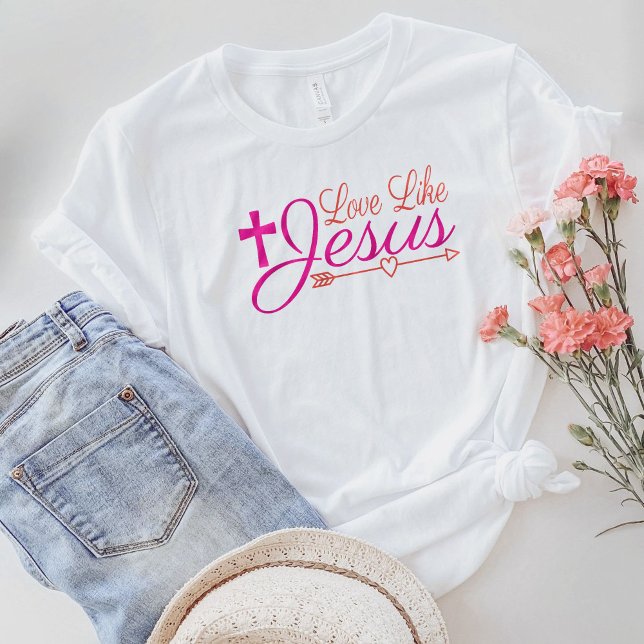 Camiseta Camisas cristianas occidentales, amor como Jesús (Subido por el creador)