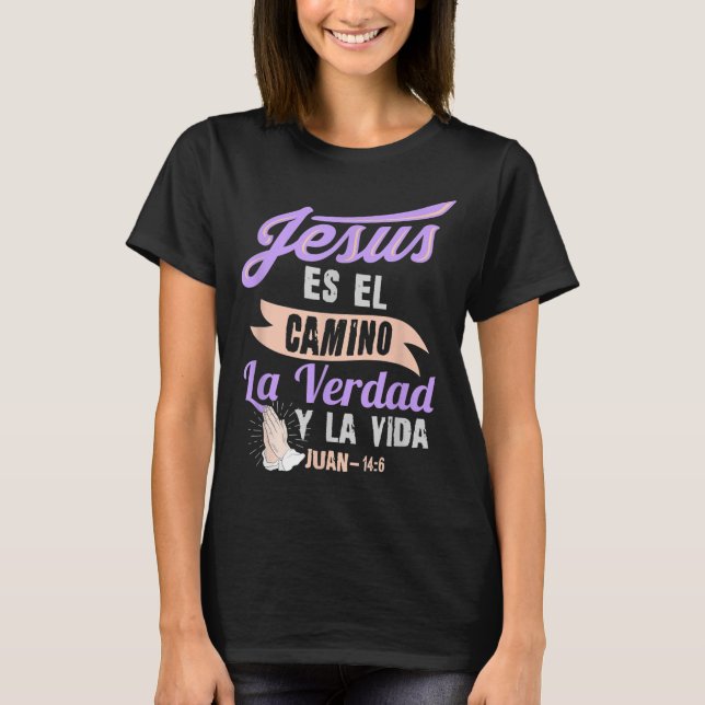 Camiseta Camisas Cristianas para mujeres Español (Anverso)