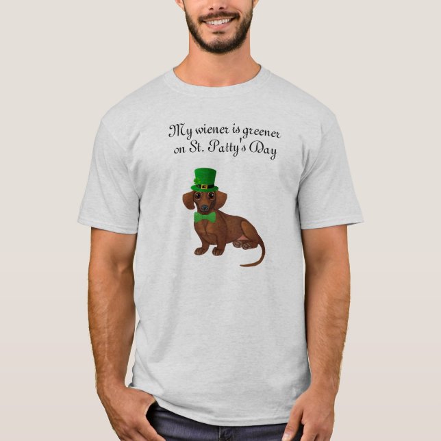 Camiseta Camisas Dachshund del Día de San Patricio (Anverso)