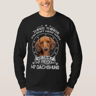 Camiseta Camisas Dachshund Tres Cosas Con Las Que No Te Met