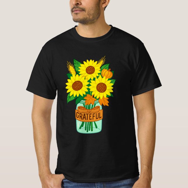 Camiseta Camisas de Acción de Gracias de Sunflower | Autumn (Anverso)