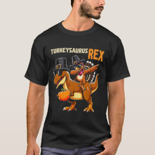 Camiseta Camisas De Acción De Gracias Para Niños Turkeysaur