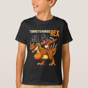 Camiseta Camisas De Acción De Gracias Para Niños Turkeysaur