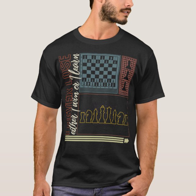 Camiseta Camisas De Ajedrez, Nunca Perdí Ni Gané Ni Aprendí (Anverso)