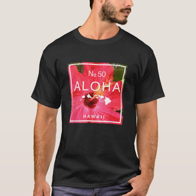 Camiseta Camisas de Aloha Hawaii No 50 State Hibiscus (Anverso)