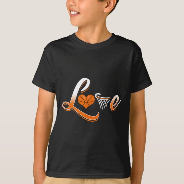 Camiseta Camisas de amor de baloncesto (Anverso)