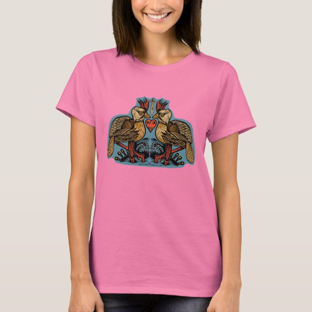 Camiseta Camisas de amor para aves (Anverso)