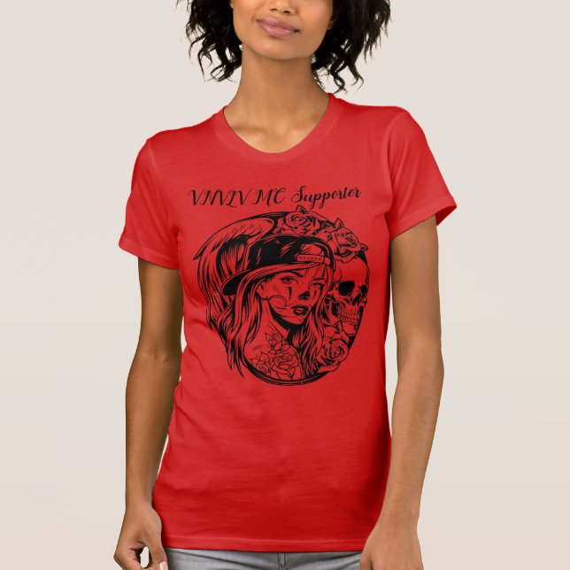 Camiseta Camisas de apoyo de la dama de VNVLV - con Lady y  (Anverso)