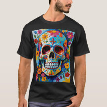 Camisas de arte con flores de azucar coloridas