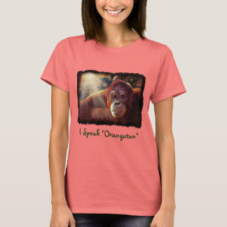 Camiseta Camisas de arte de vida salvaje de los simios rojo