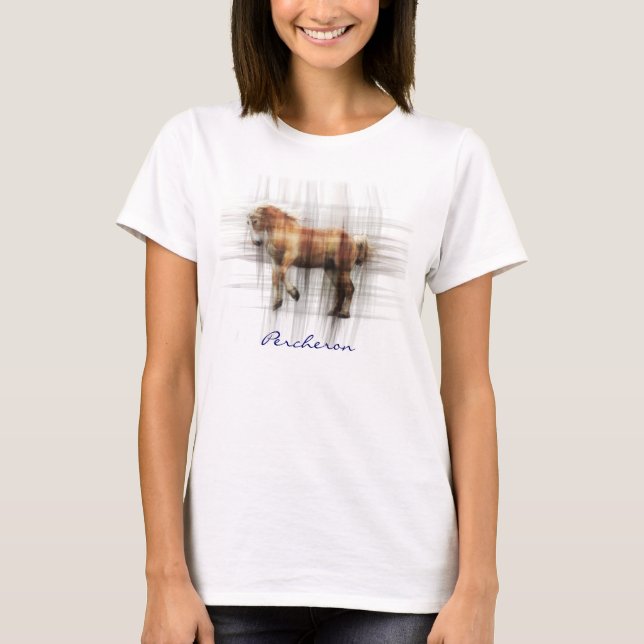 Camiseta Camisas de arte equino de Percheron Draft Horse-lo (Anverso)