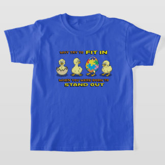 Camiseta Camisas de autismo infantil con pollitas para bebé