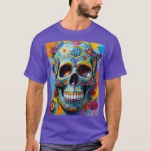 Camisas de azúcar floral coloridas