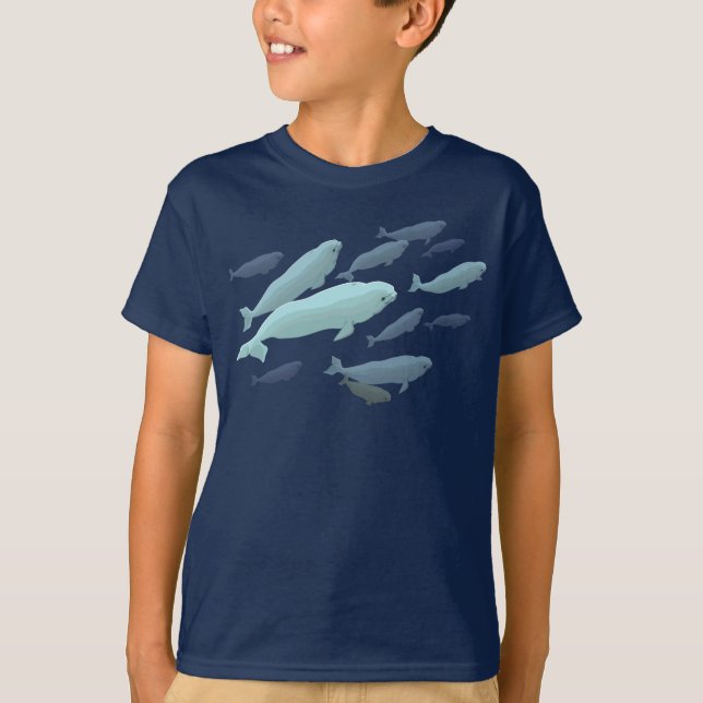 Camiseta Camisas de ballena Beluga de niños adoran a Camise (Anverso)