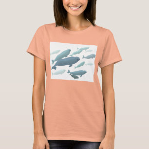 Camiseta Camisas de ballena bisabuelas orgánicas Beluga par