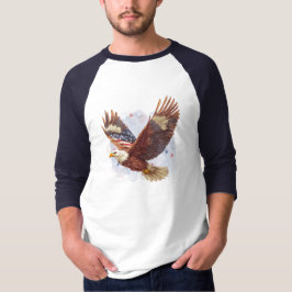 Camiseta Camisas de Béisbol de Águila Americana Patriótica