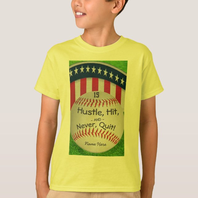 Camiseta Camisas de béisbol personalizado con número (Anverso)