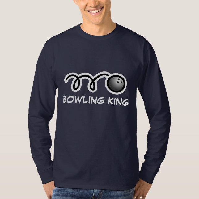 Camiseta Camisas de bolos de manga larga| Bowling King (Anverso)
