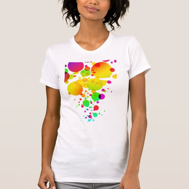 Camiseta Camisas de burbujas coloridas (Anverso)